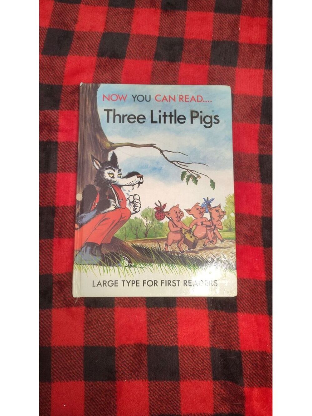 Vintage Three Little Pigs Large Type First Readers Brimax 1985 Picture Book